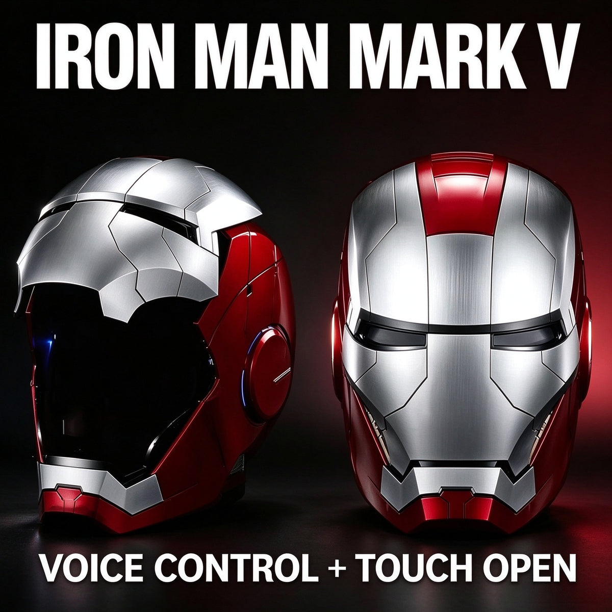 MK5 IRON MAN HELMET Wearable Helmet with LED & Sound – Manual, Touch & Voice Control
