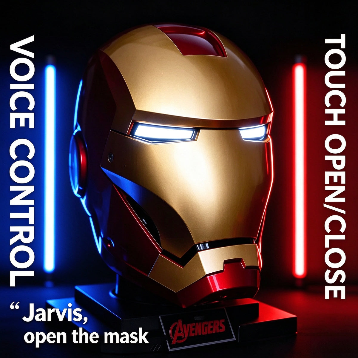 MK5 IRON MAN HELMET Wearable Helmet with LED & Sound – Manual, Touch & Voice Control